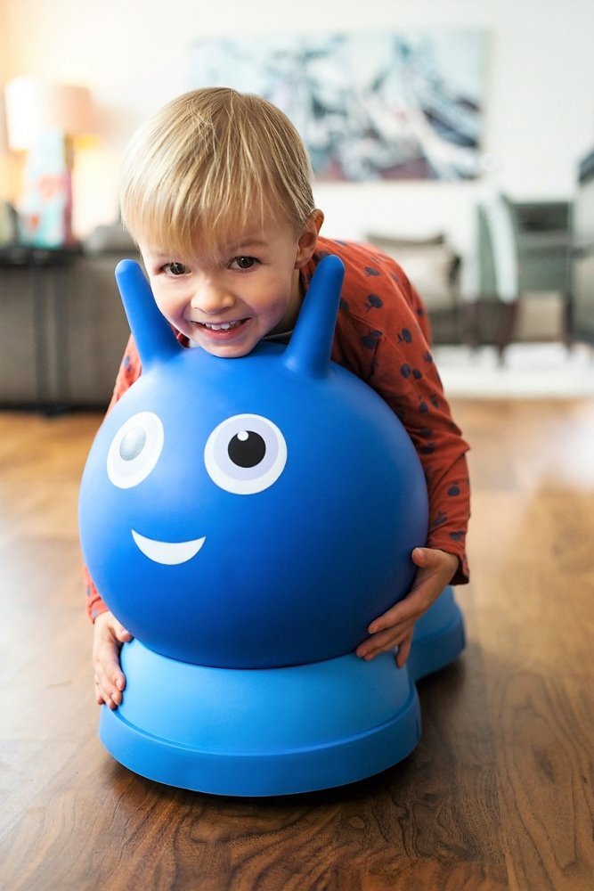 MICRO Saritor gonflabil si vehicul ride-on 2 in 1 Air Hopper Blue 18-36 luni greutate admisa 25 kg