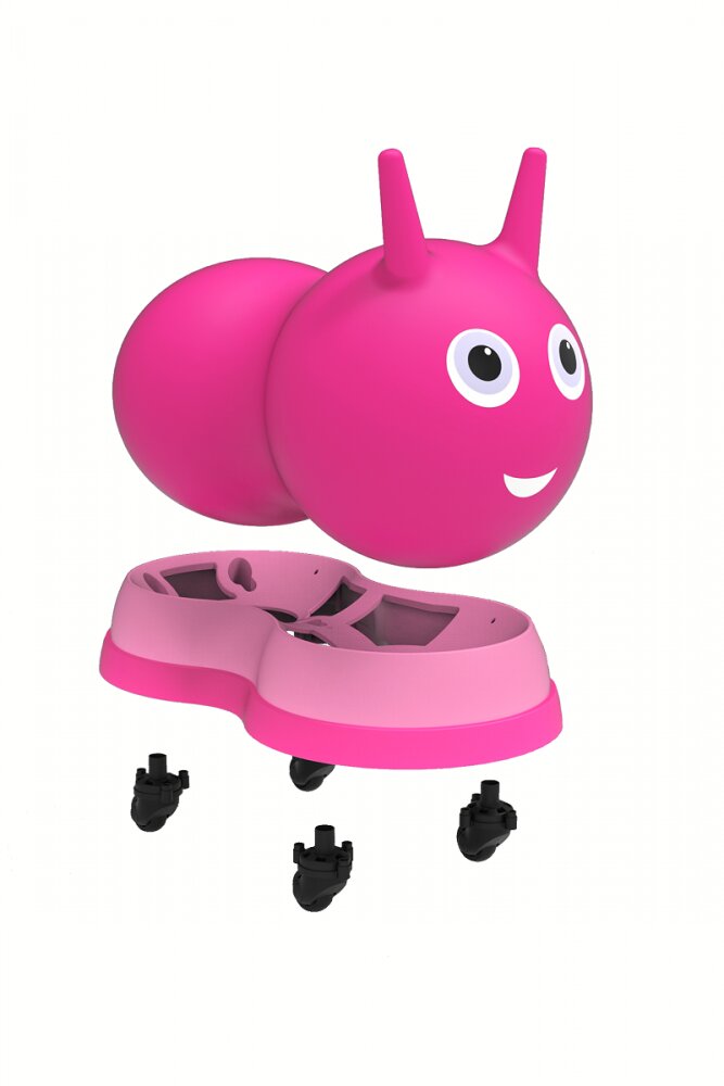 MICRO Saritor gonflabil si vehicul ride-on 2 in 1 Air Hopper Pink 18-36 luni greutate admisa 25 kg