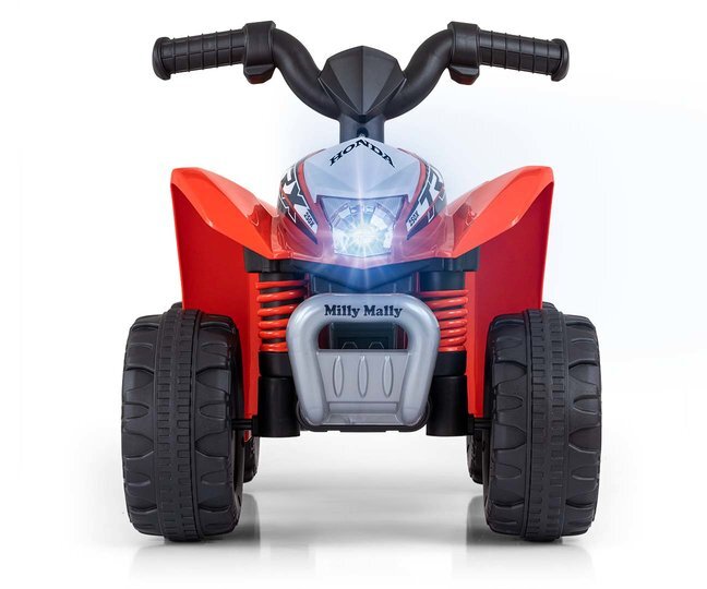 Milly Mally Atv electric pentru copii Honda Red 30W 18-36 luni cu licenta sunete si lumini