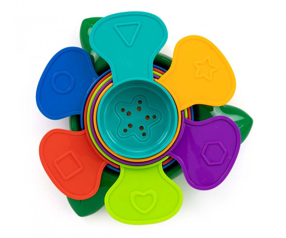 Milly Mally Jucarie de baie cu 6 cupe colorate Stacking Flower