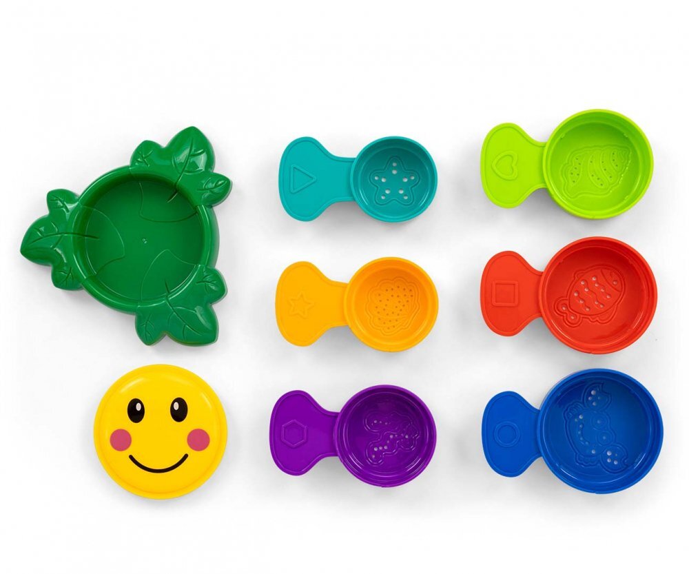 Milly Mally Jucarie de baie cu 6 cupe colorate Stacking Flower