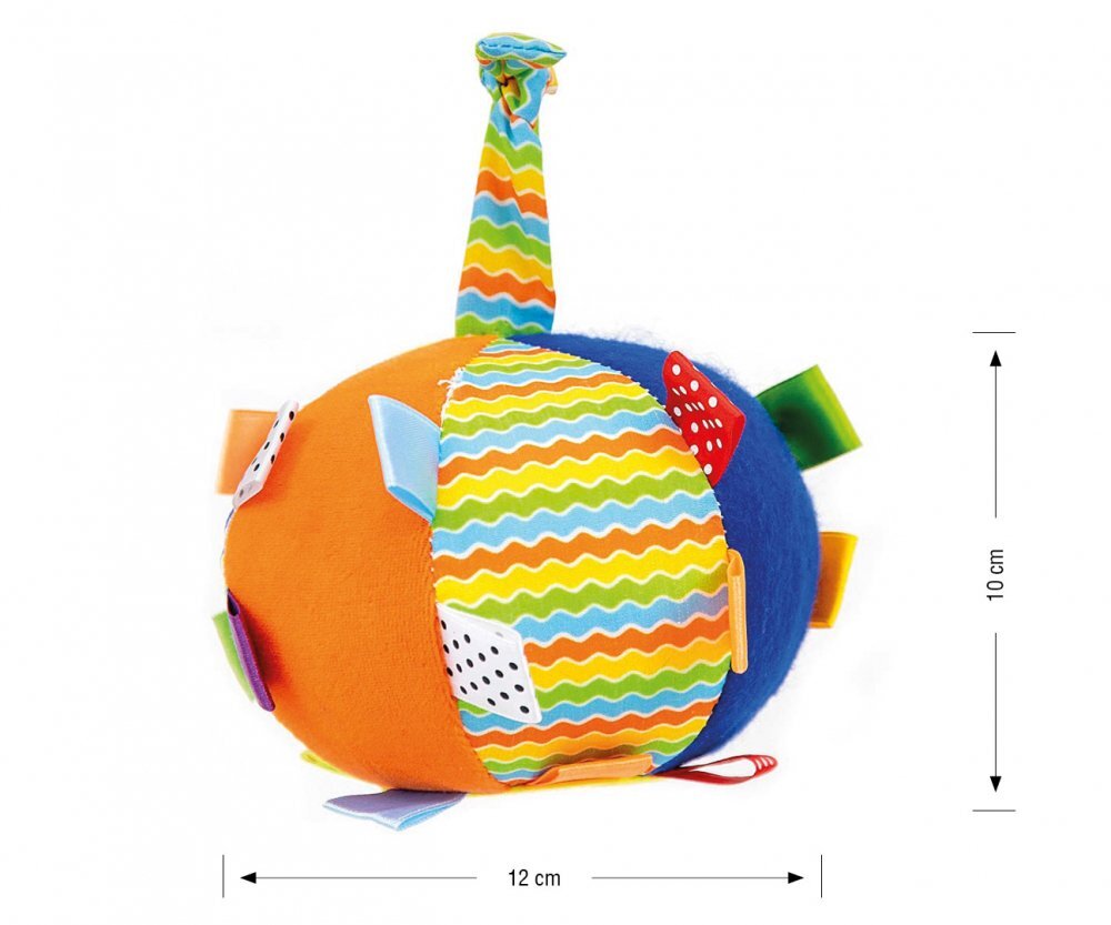 Milly Mally Jucarie din plus pentru agatat Minge senzoriala cu clopotel Funny Ball