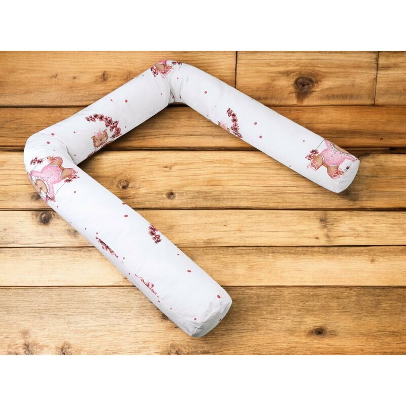 MimiNu Aparatoare pentru patut Tip rulou cu husa detasabila lungime 180 cm din bumbac Design Betty