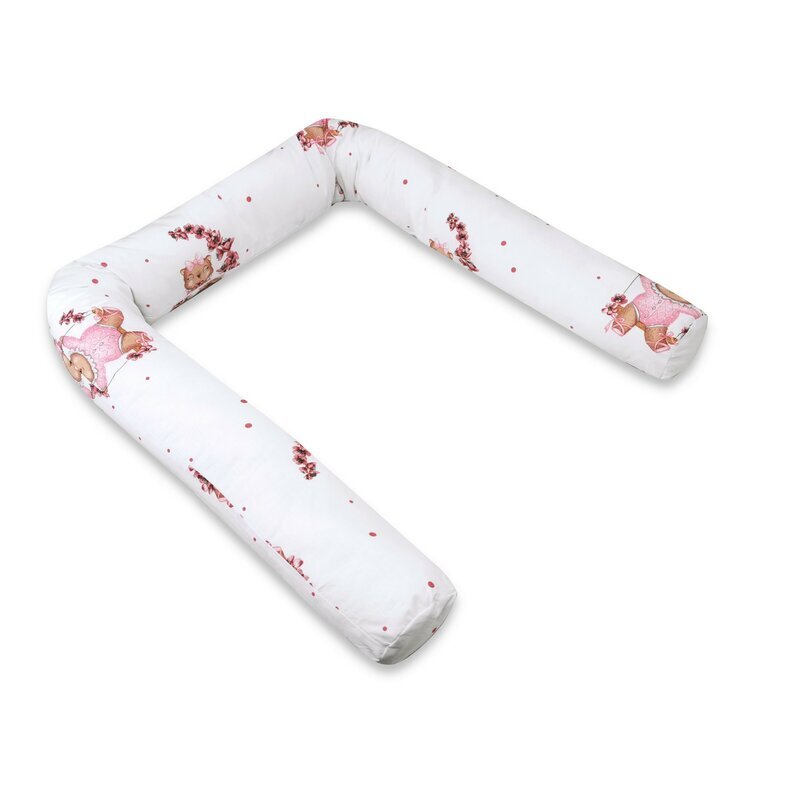 MimiNu Aparatoare pentru patut Tip rulou cu husa detasabila lungime 180 cm din bumbac Design Betty