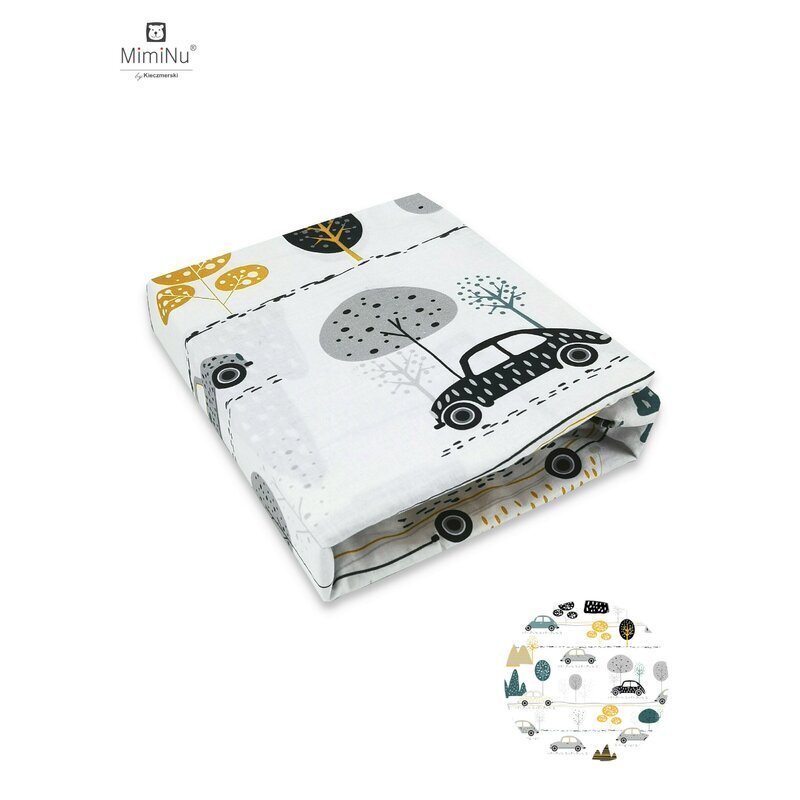 MimiNu Cearceaf cu elastic 140x70 cm Childrens Journey Grey