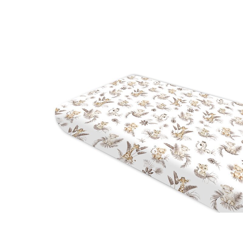 MimiNu Cearceaf cu elastic 160x80 cm din bumbac Savanna