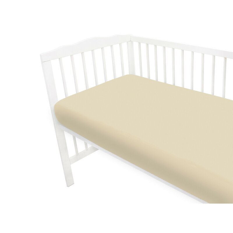 MimiNu Cearceaf cu elastic jerse 160x80 cm nugat