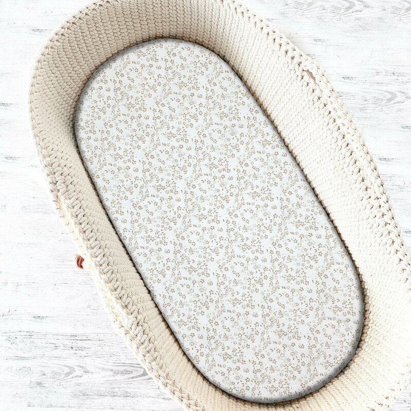 MimiNu Cearceaf cu elastic pentru landou 80x35 cm din bumbac Meadow