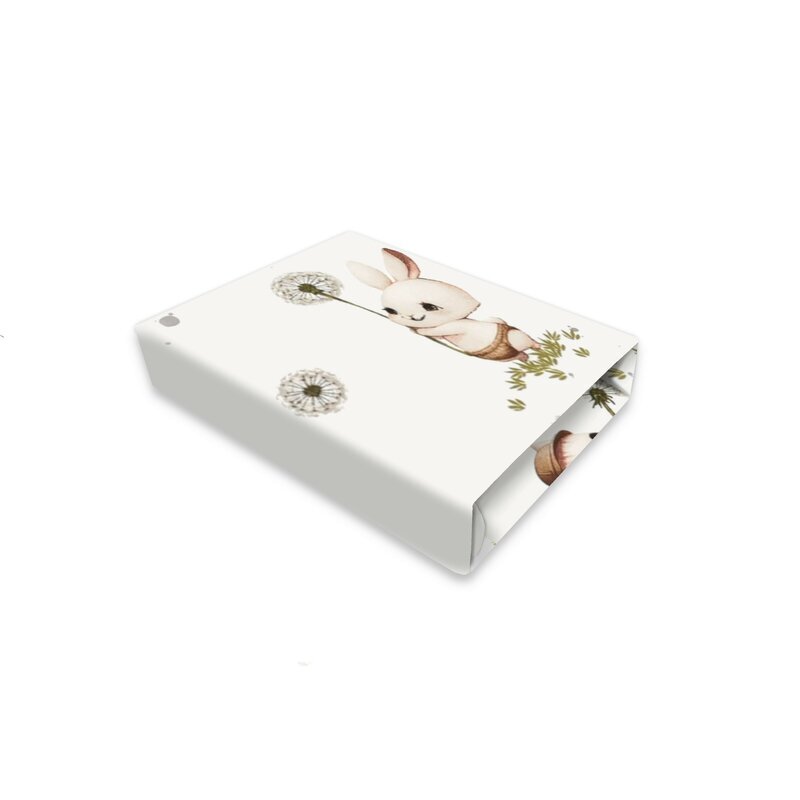 MimiNu Cearceaf cu elastic pentru landou dimensiune 80x35 cm din bumbac Cats
