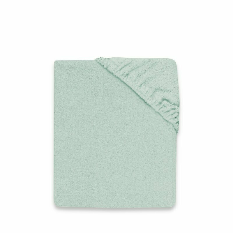 MimiNu Cearceaf cu elastic pentru pat 160x80 cm din terry Cold Mint