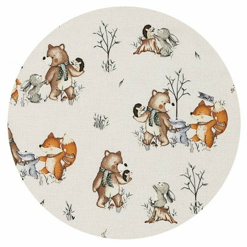MimiNu Cearceaf cu elastic pentru patut 140X70 cm din bumbac Design Time for fun