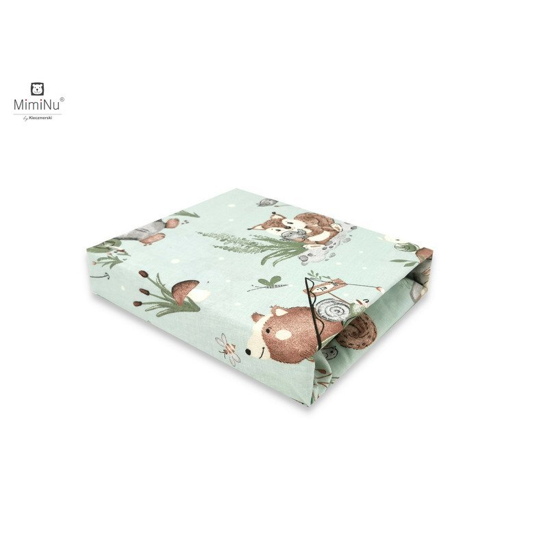 MimiNu Cearceaf cu elastic pentru patut 140X70 cm din bumbac Lets Go Natural