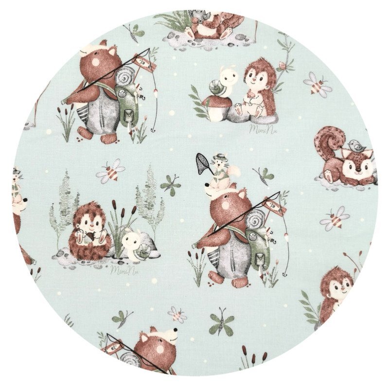 MimiNu Cearceaf cu elastic pentru patut 140X70 cm din bumbac Lets Go Natural