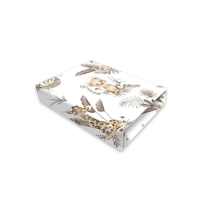 MimiNu Cearceaf cu elastic pentru patut co-sleeper Leonie 83 x 50 cm din bumbac Savanna