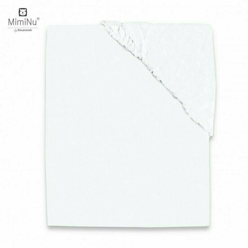MimiNu Cearceaf Jerse cu elastic pentru pat 160x80 cm White