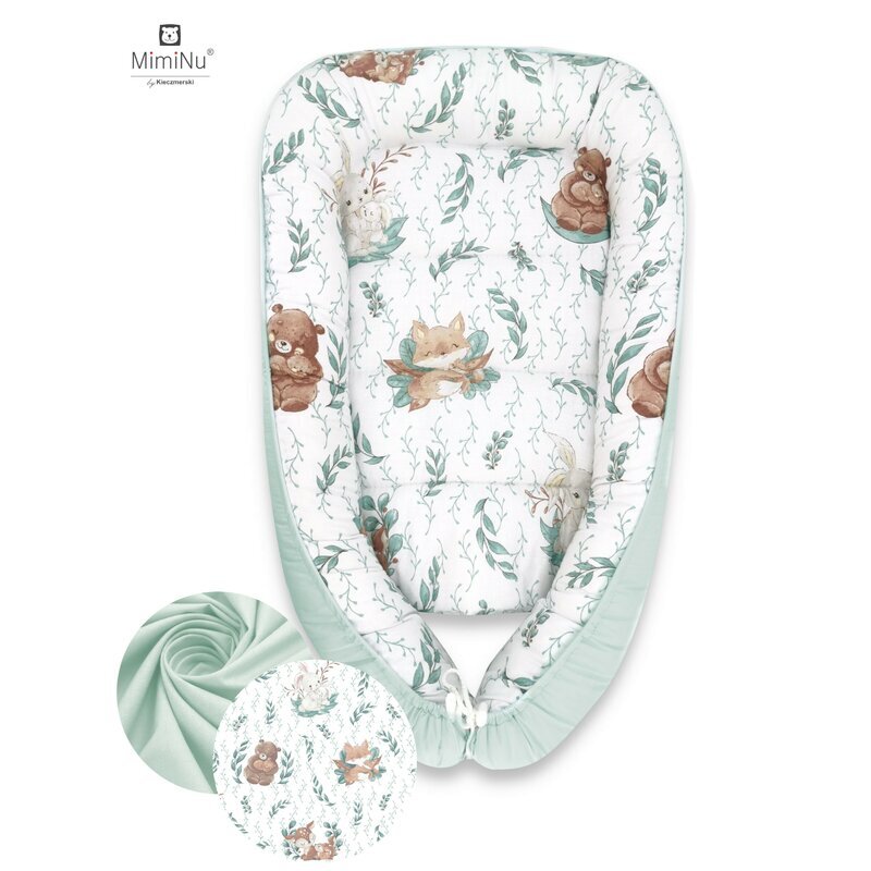 MimiNu Cosulet bebelus pentru dormit Baby Cocoon 90x50 cm lulu natural