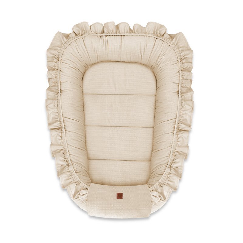 MimiNu Cosulet pentru dormit Baby Nest 55 x 75 cm din catifea Nugat