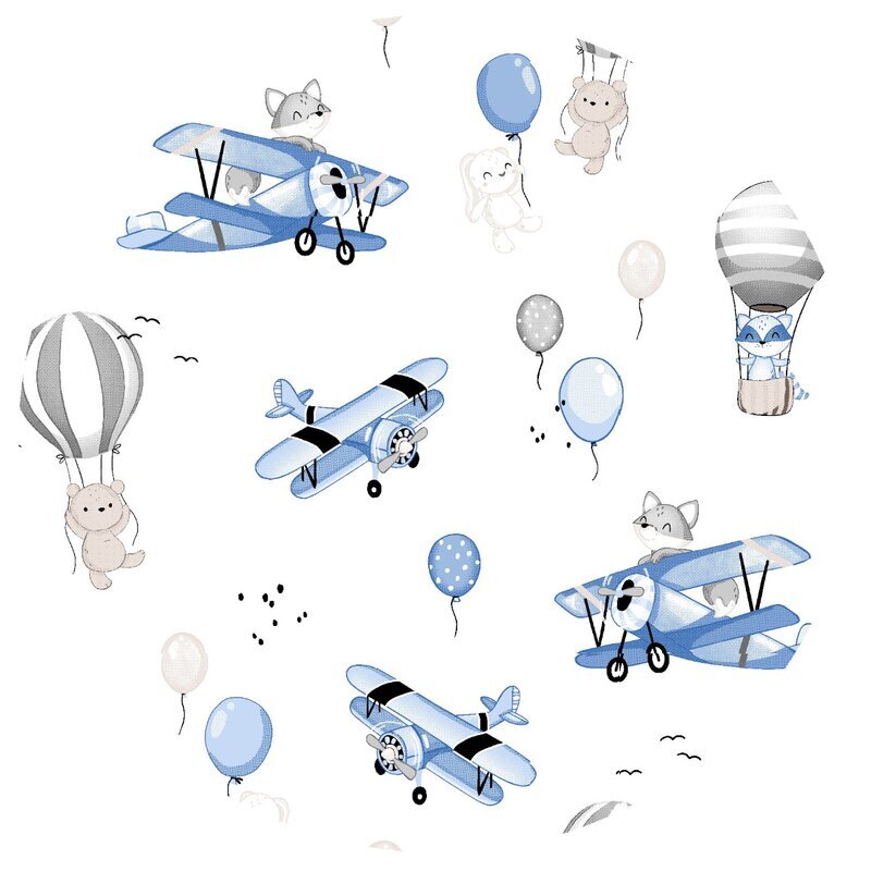 MimiNu Insertie pentru landou din plasa 3D Blue Plane