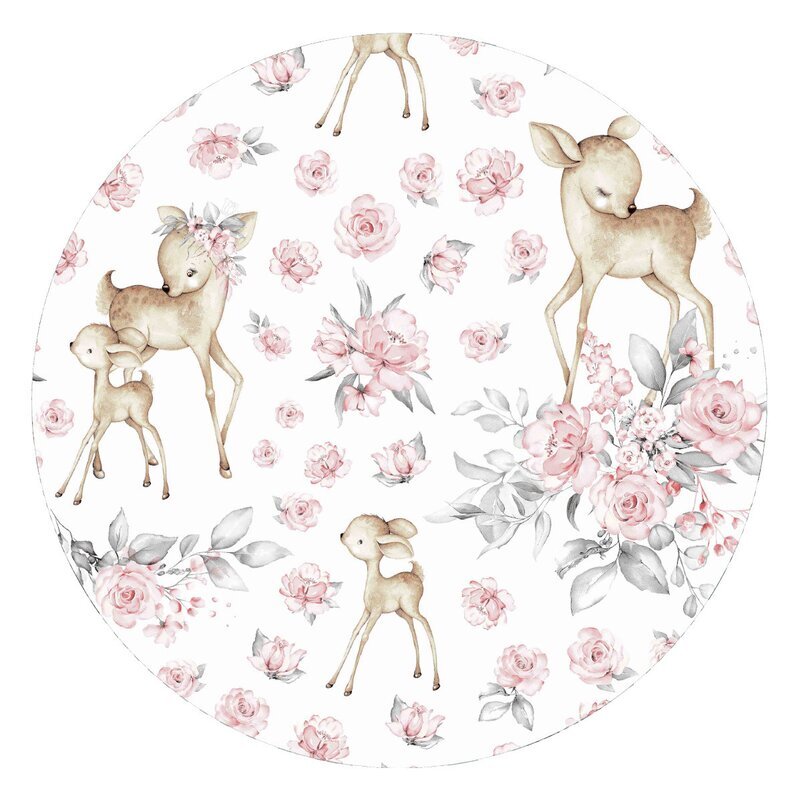 MimiNu Insertie pentru landou din plasa 3D Sweet Deer Pink