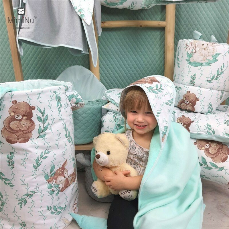 MimiNu Lenjerie patut 3 piese din bumbac 120x60 cm Lulu Natura