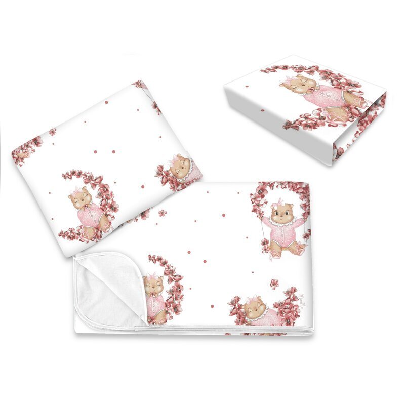 MimiNu Lenjerie patut cu 3 piese 120x60 cm din bumbac Betty