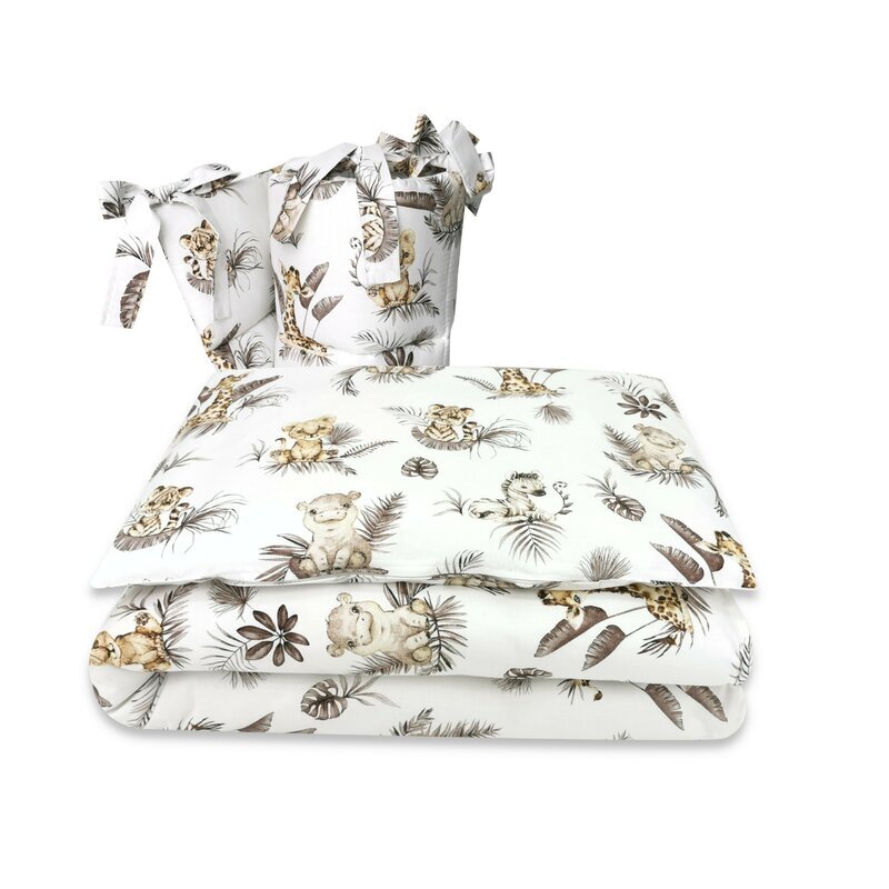 MimiNu Lenjerie patut cu 3 piese 120x60 cm din bumbac Savanna