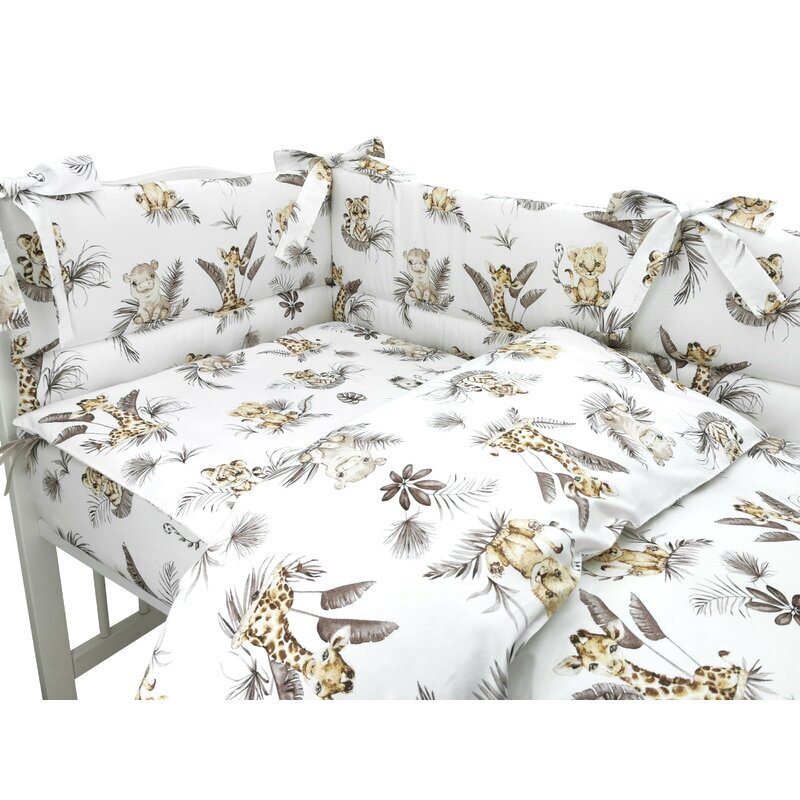 MimiNu Lenjerie patut cu 3 piese 120x60 cm din bumbac Savanna