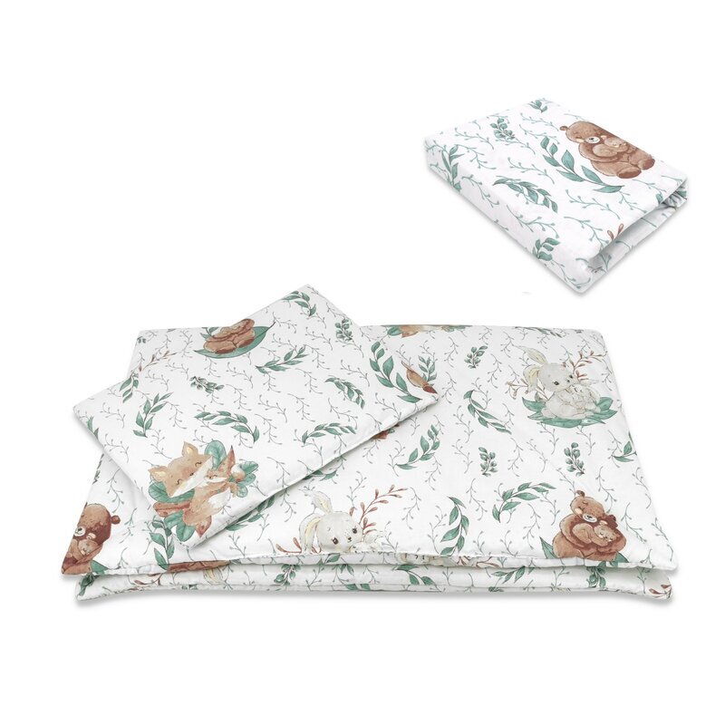 MimiNu Lenjerie patut cu 5 piese 120x60 cm din bumbac Lulu Natural