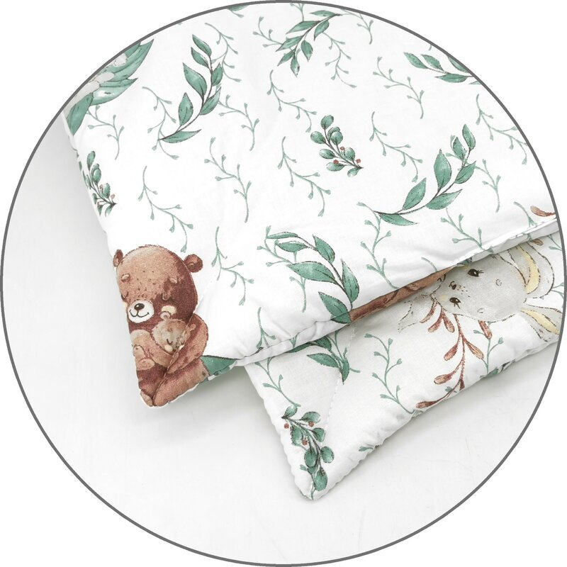 MimiNu Lenjerie patut cu 5 piese 120x60 cm din bumbac Lulu Natural