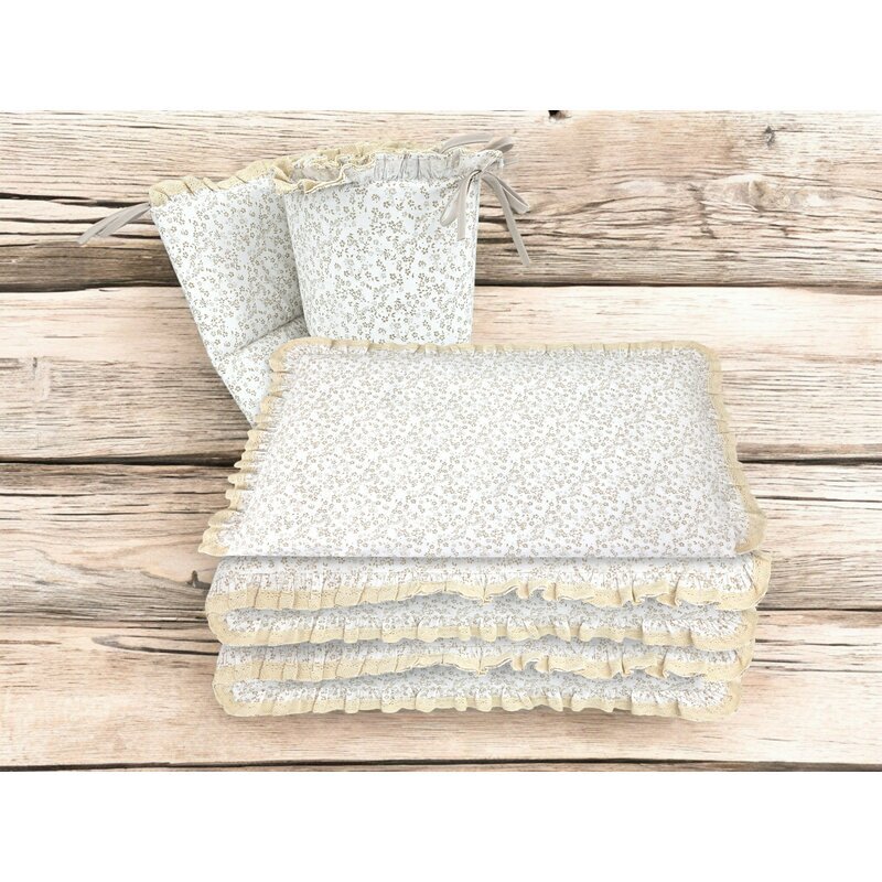 MimiNu Lenjerie pentru patut cu 3 piese Premium pentru patut 120x60 cm Meadow