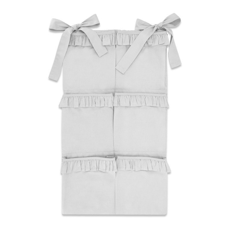 MimiNu Organizator pentru patut din bumbac cu 6 compartimente Royal Grey