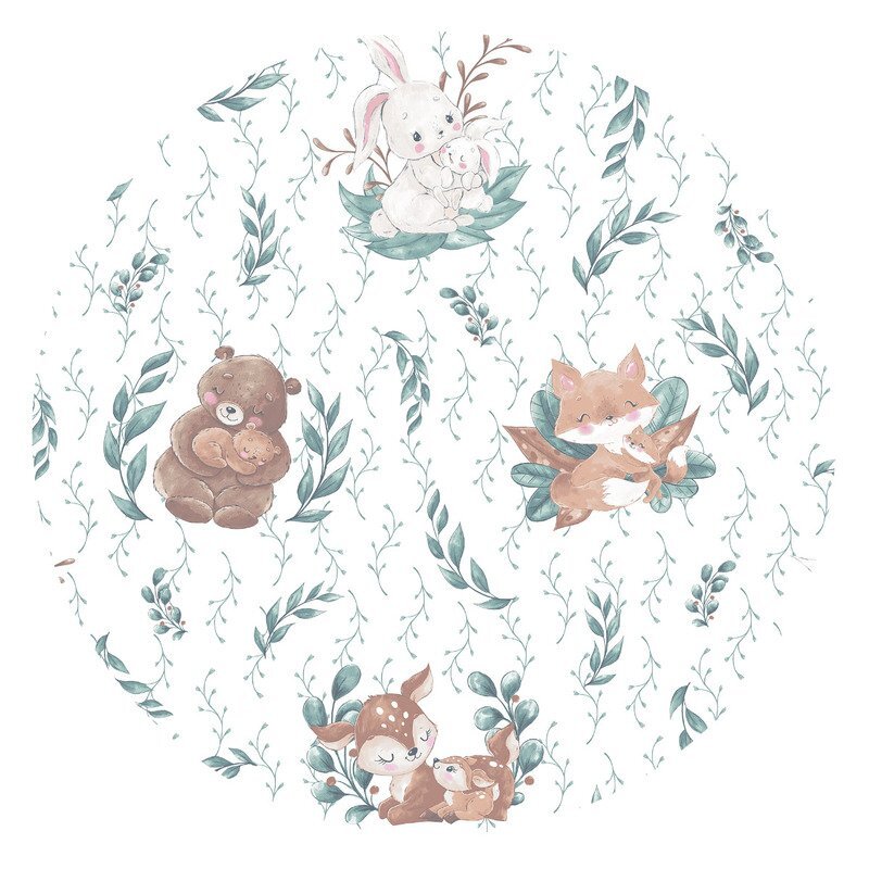 MimiNu Paturica de infasat multifunctionala cu volanase 75x75 cm Lulu NaturalMint