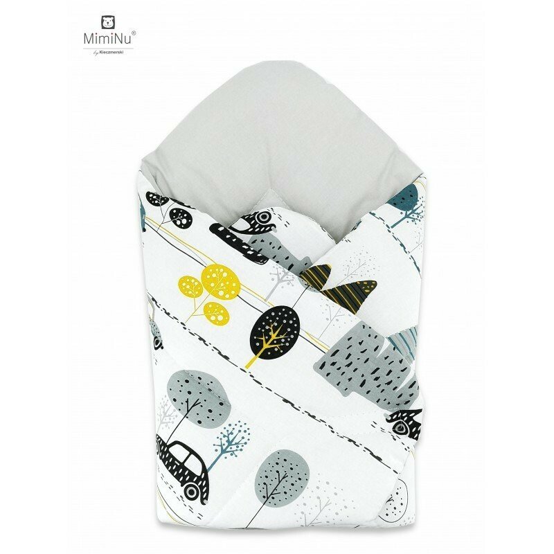 MimiNu Paturica de infasat multifunctionala standard 75x75 cm Childrens Journey Grey