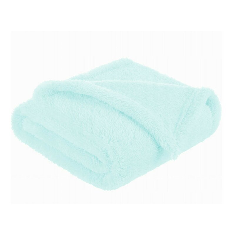 MimiNu Paturica pufoasa pentru copii Mint din fleece 75 x 100 cm