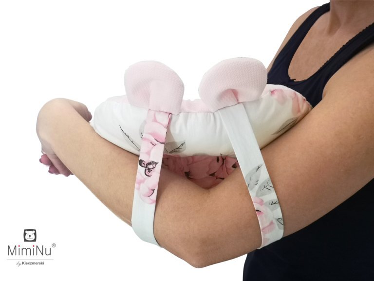 MimiNu Perna bebelusi multifunctionala ursulet Royal Minky Powder Pink