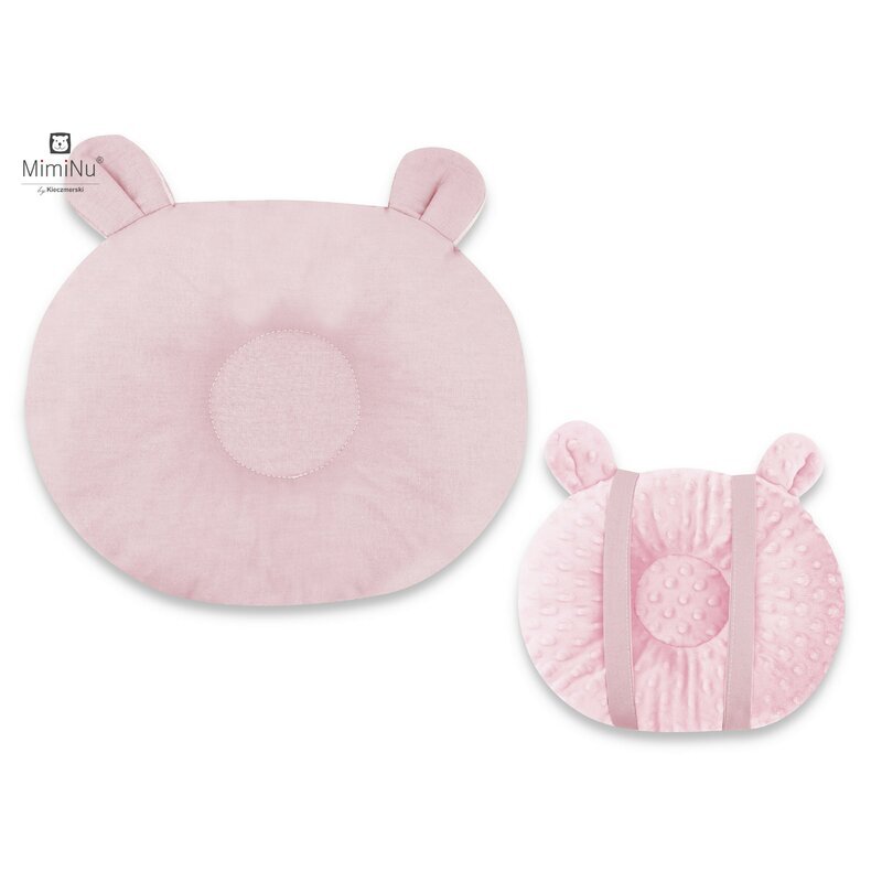 MimiNu Perna bebelusi multifunctionala ursulet Royal Minky Powder Pink