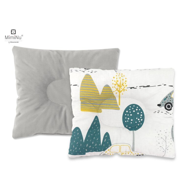 MimiNu Perna bebelusi profilata cu doua fete 23x26 cm Velvet Childrens Journey Grey