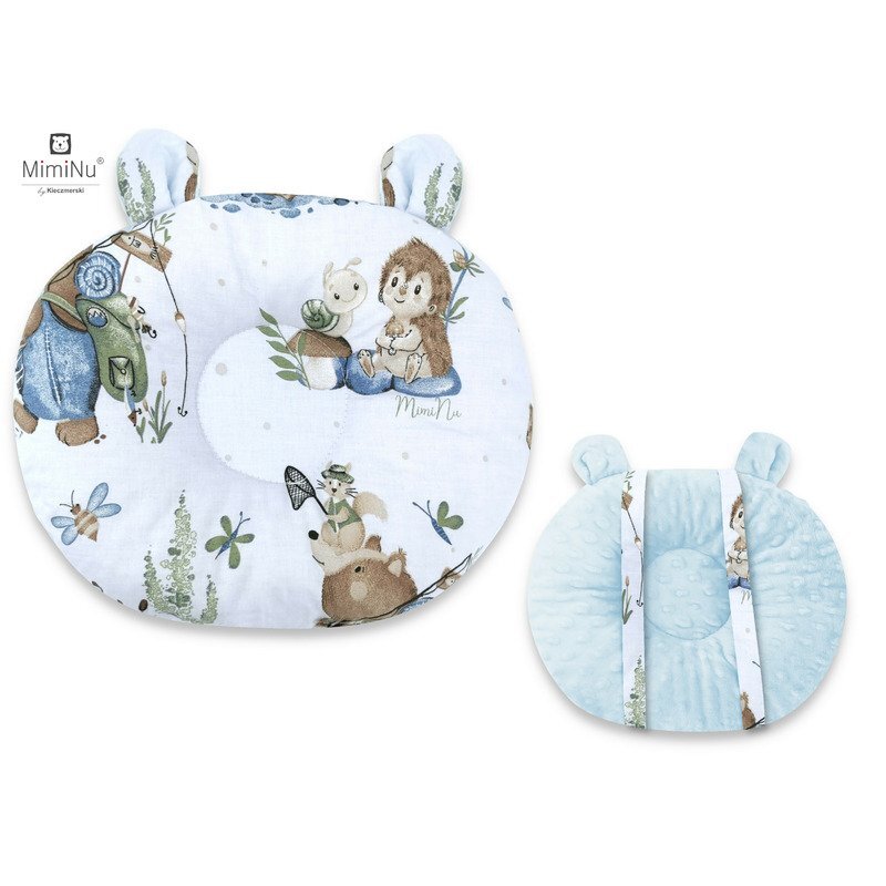 MimiNu Perna bebelusi Ursulet multifunctionala cu doua fete Design Minky Let s Go Blue