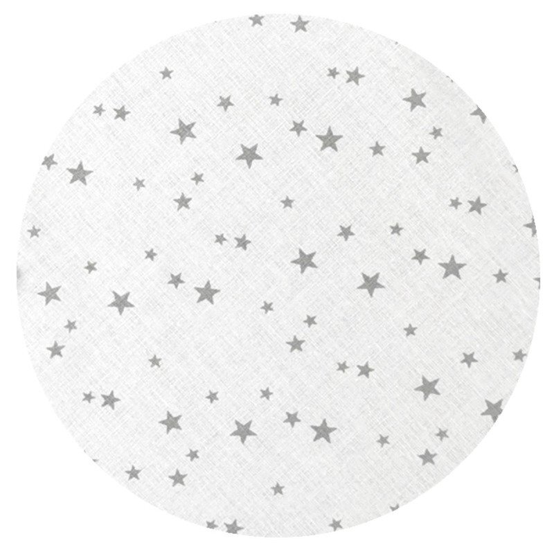 MimiNu Prosop mare cu gluga 100x100 cm din bumbac si thermo fleece Mini Gray Stars