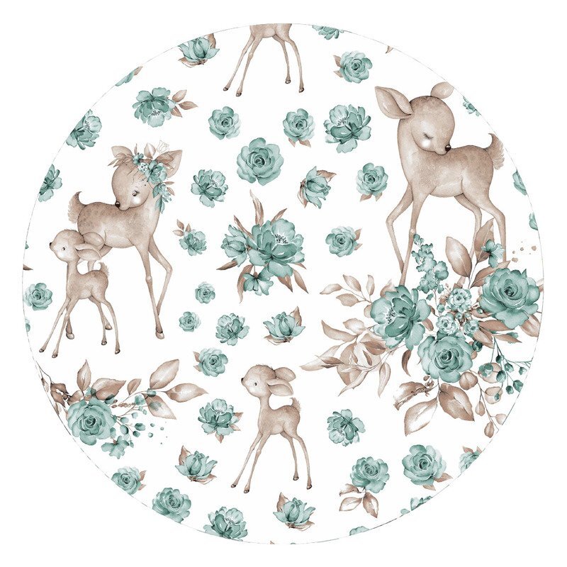 MimiNu Protectie textila pentru carucior si scaun auto cu perna Butterfly Minky Sweet Deer Mint