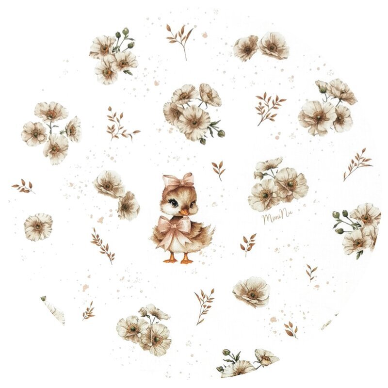 MimiNu Sac de dormit de iarna 87 cm din bumbac 2.5 Tog Ducklings Beige