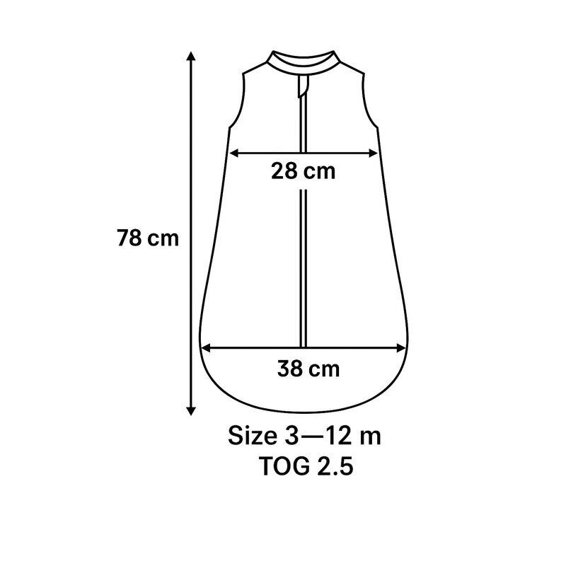 MimiNu Sac de dormit Premium din bumbac 3-12 luni 2.5 tog Soft Ecru