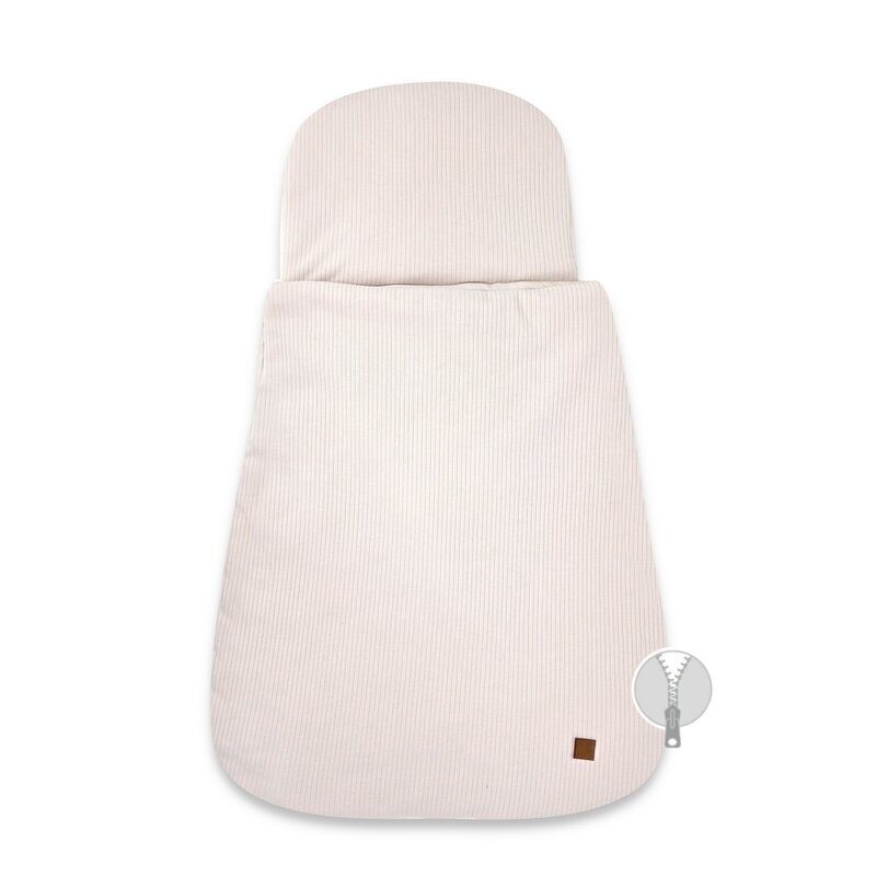 MimiNu Sac de dormit Soft Powder Pink multifunctional pentru patut landou sau cosulet din bumbac interlock