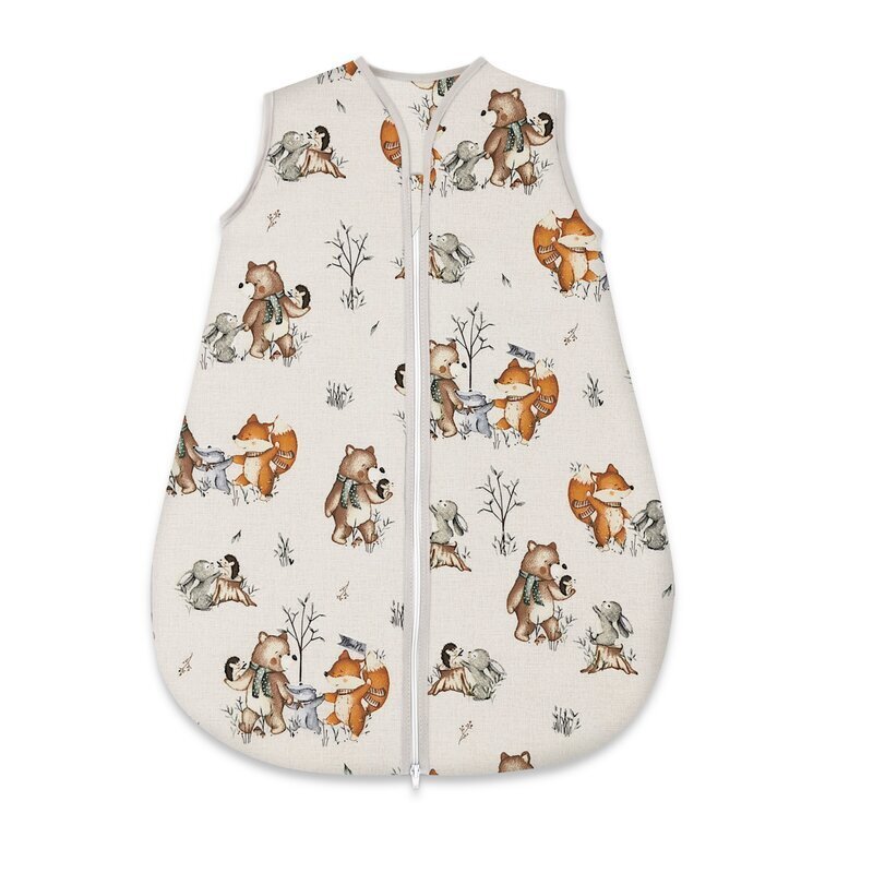 MimiNu Sac de dormit Time for fun de iarna din bumbac cu fermoar 70 cm 0-6 luni 2.5 tog