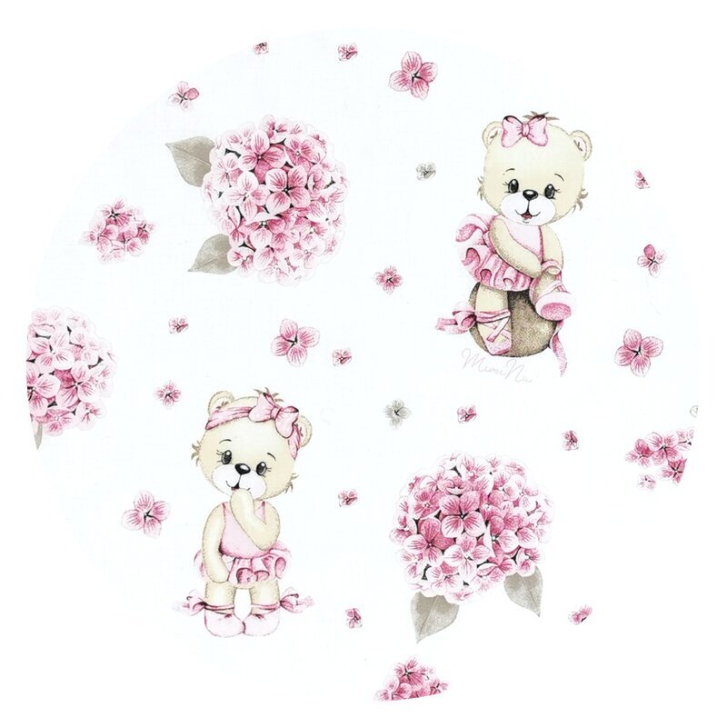 MimiNu Salteluta pentru carucior reversibila cu doua fete 78 x 34 cm design Pink ballerinaPink
