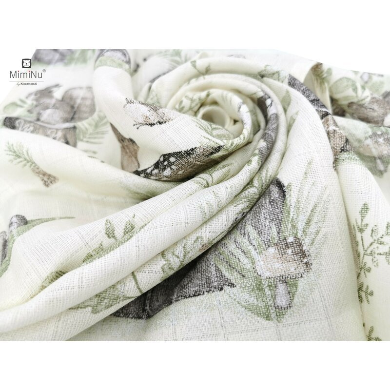 MimiNu Scutec tetra din bumbac refolosibil 70x80 cm Design Calm Forest Natural
