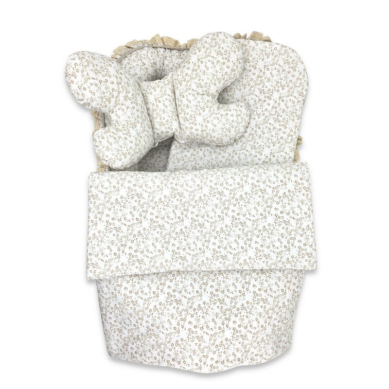 MimiNu Set 4 in 1 cosulet pentru bebelusi Premium Baby Cocoon 75x55 cm Meadow