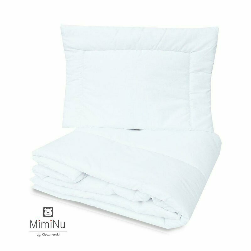 MimiNu Set lenjerie patut 6 piese cu pilota perna aparatori laterale din bumbac 120x60 cm Childrens Journey Grey