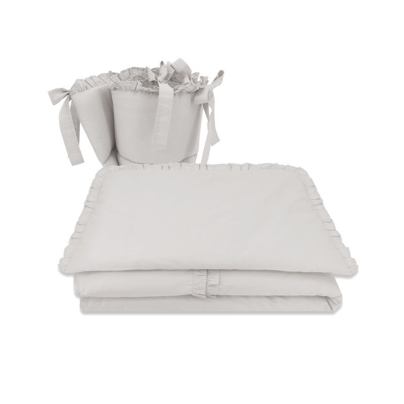 MimiNu Set lenjerie patut cu 6 piese 120x60 cm Royal Grey