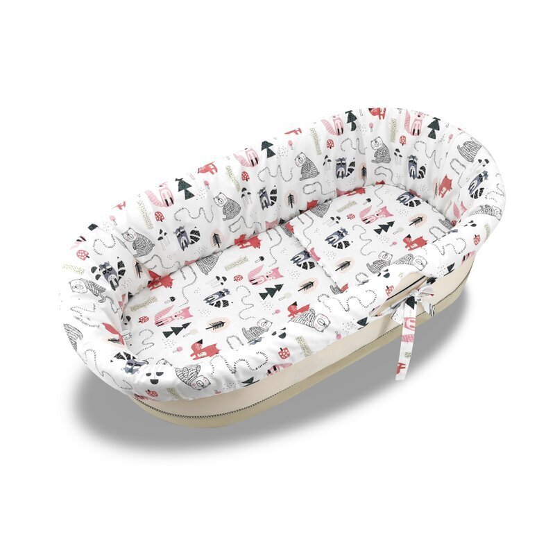 MimiNu Set pentru landou sau cosulet din bumbac Design Fox